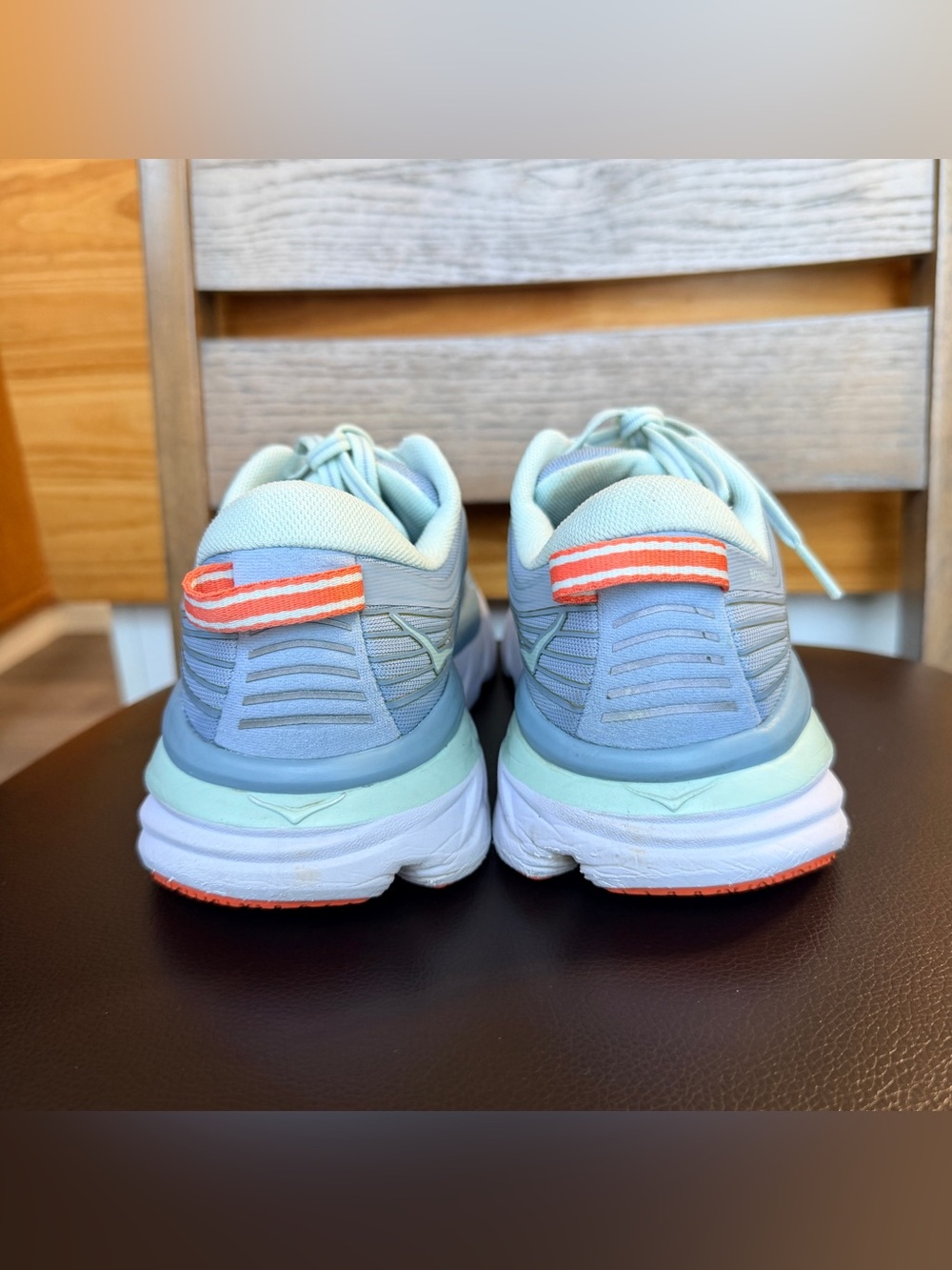 HOKA Women's Bondi 7 in the Blue Fog/Blue Glass colorway sz 7.5 - Picture 5 of 11